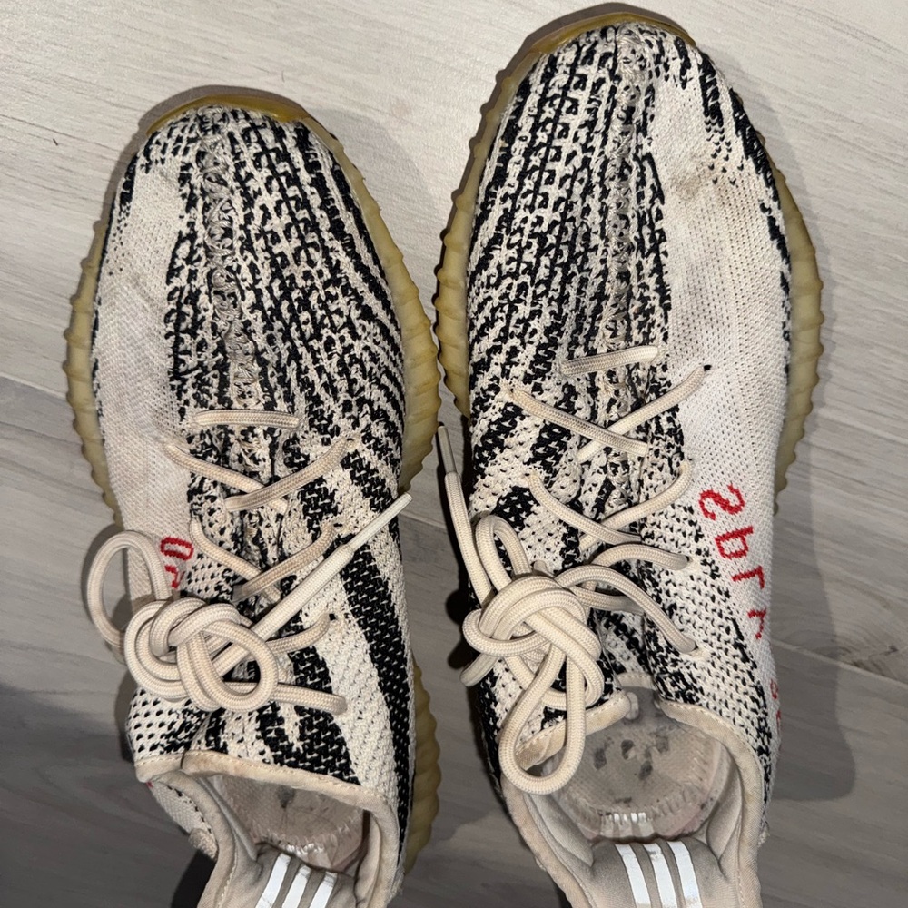 Yeezy Athletic Shoes - Cream, Black, Red